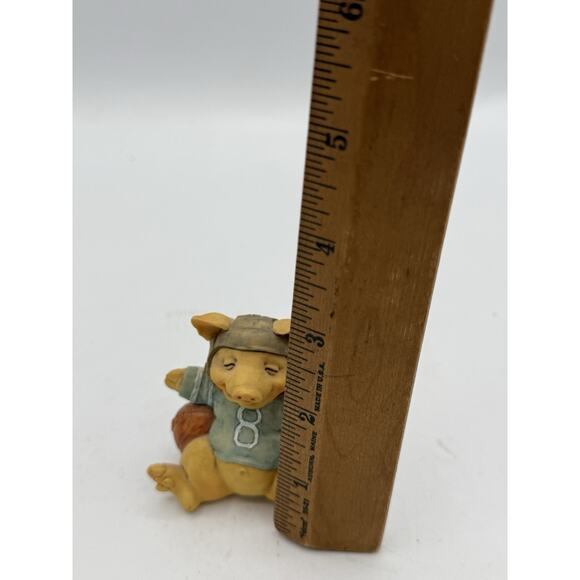 GANZ Pigsville 1995 Touch Down Piggy Vintage Football Pig - Picture 6 of 6